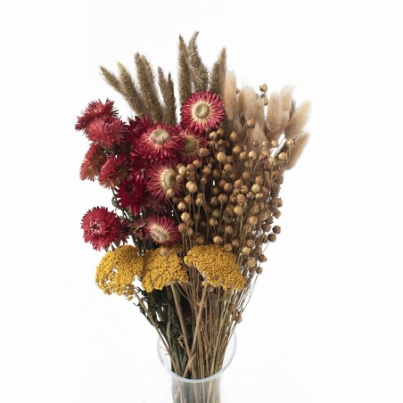 Zestaw suszonych kwiatów Tramonto - suszone kwiaty do wazonu