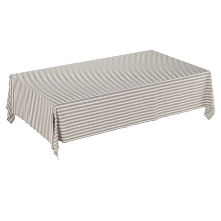 Obrus prostokątny 130 x 160 cm granatowo-białe pasy (1,5cm)