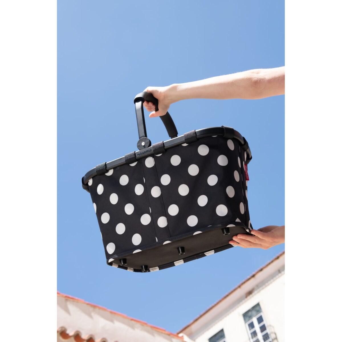 Koszyk CARRYBAG FRAME, dots white
