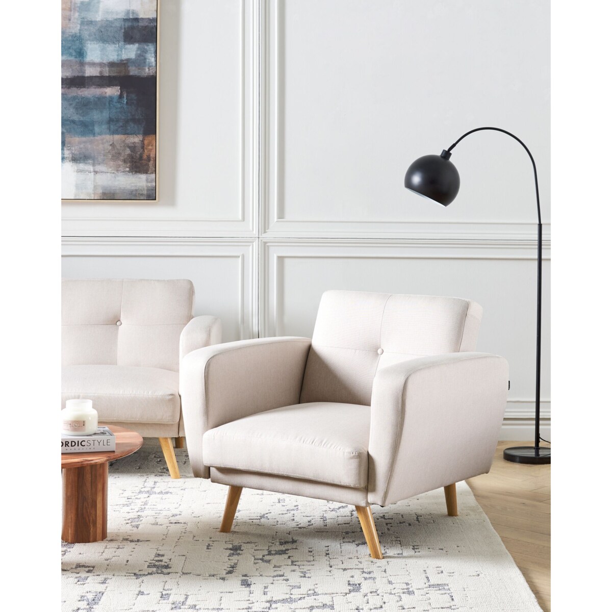 Fotel beżowy FLORLI