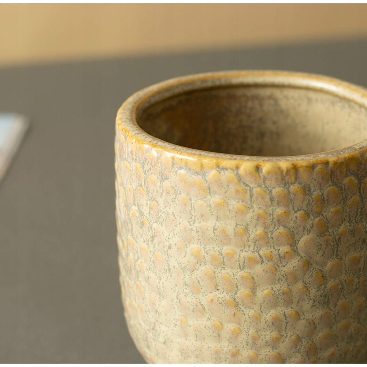 OSŁONKA na doniczkę STIM ceramika brązowa śr. 11cm