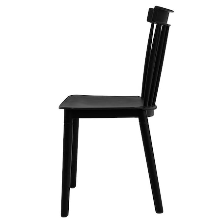 Krzesło plastikowe czarne drewniane nogi klasyczne do salonu jadalni