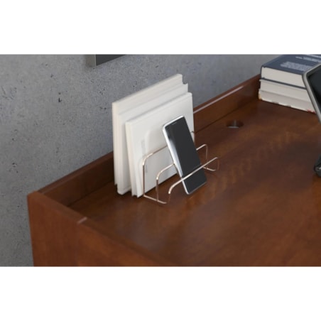 Drewniane bukowe biurko / toaletka z szufladami Visby LISA / kolor orzech