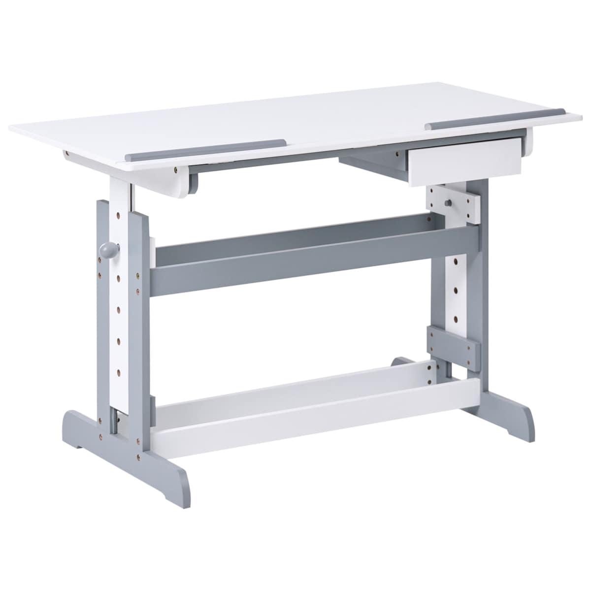 Biurko regulowane manualnie NANNUP Biały 110 cm 53 cm