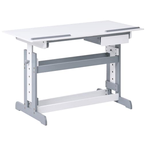 Biurko regulowane manualnie NANNUP Biały 110 cm 53 cm