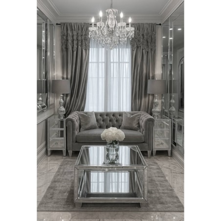 zasłona welurowa "bella rosa" z wyszywanymi różami | taśma | szary