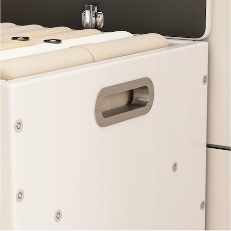 Szafka na buty z siedziskiem drewniana schowek 3 półki otwierana biała 80cm