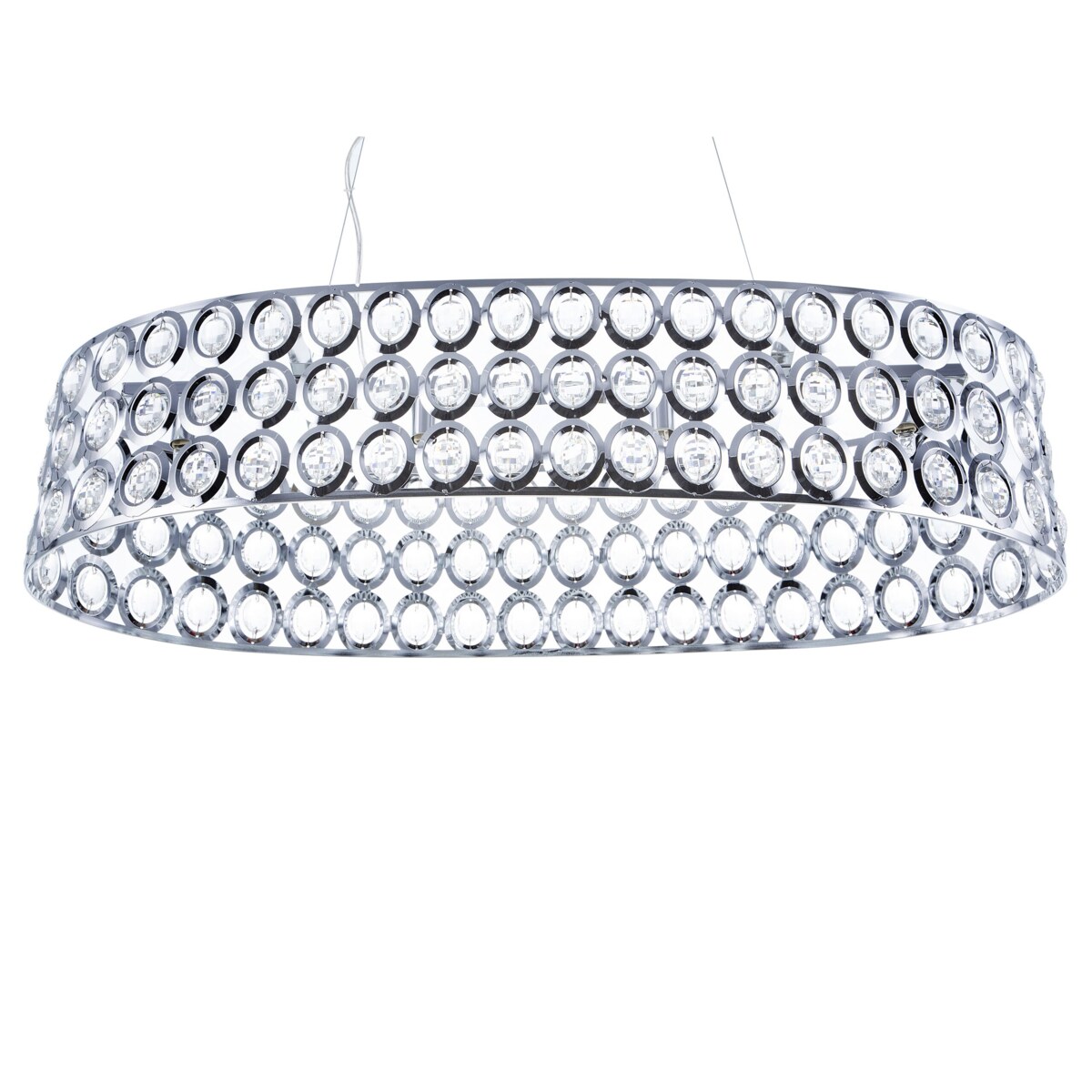 Lampa wisząca metalowa srebrna TENNA