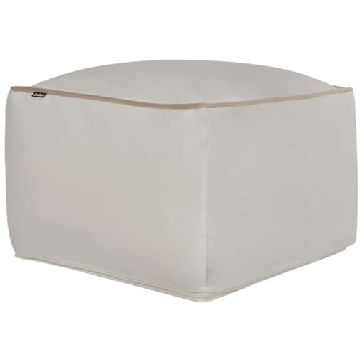 Puf welurowy 50 x 50 x 30 cm jasnobeżowy DAREYN