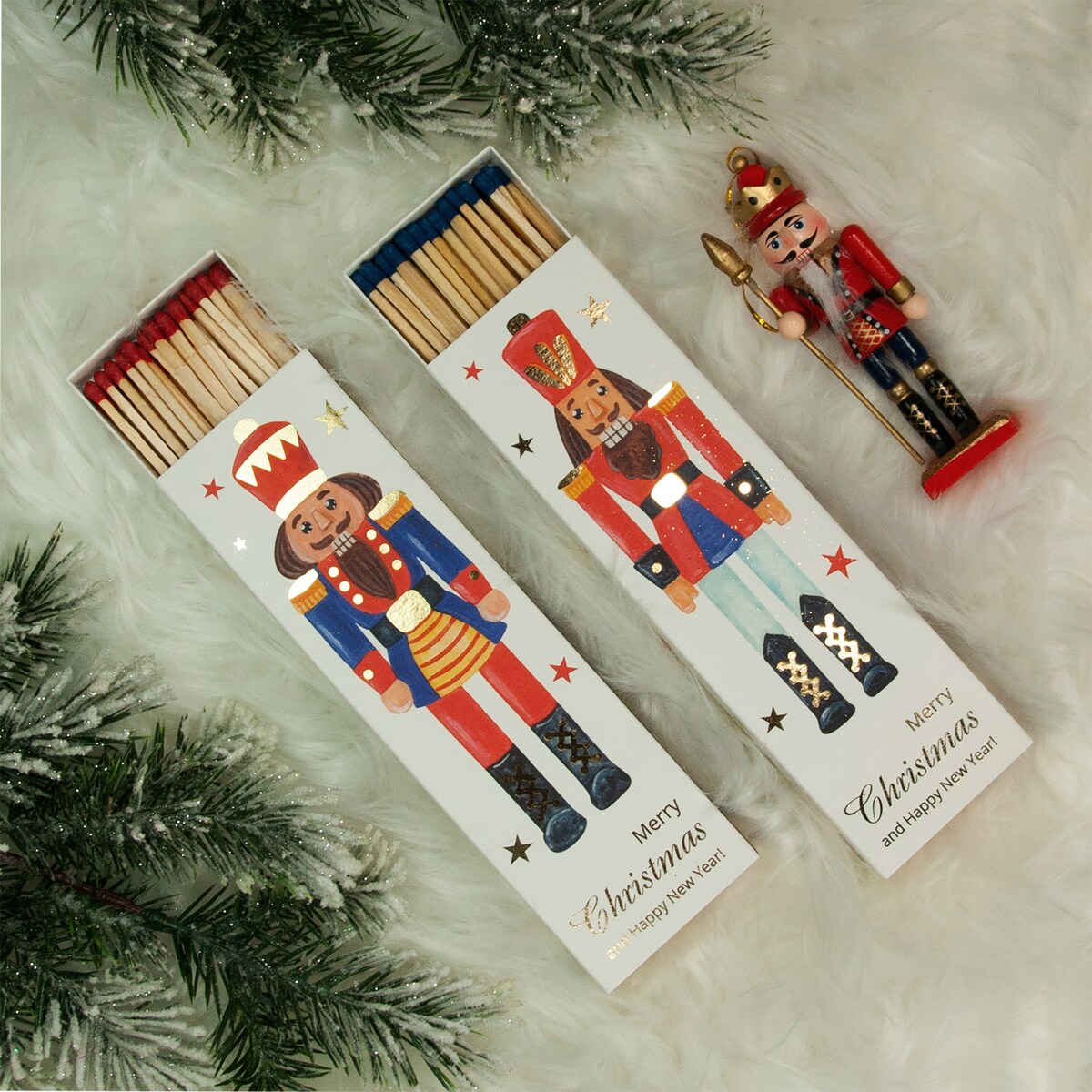 Zapałki extra długie Dziadek do orzechów niebieski