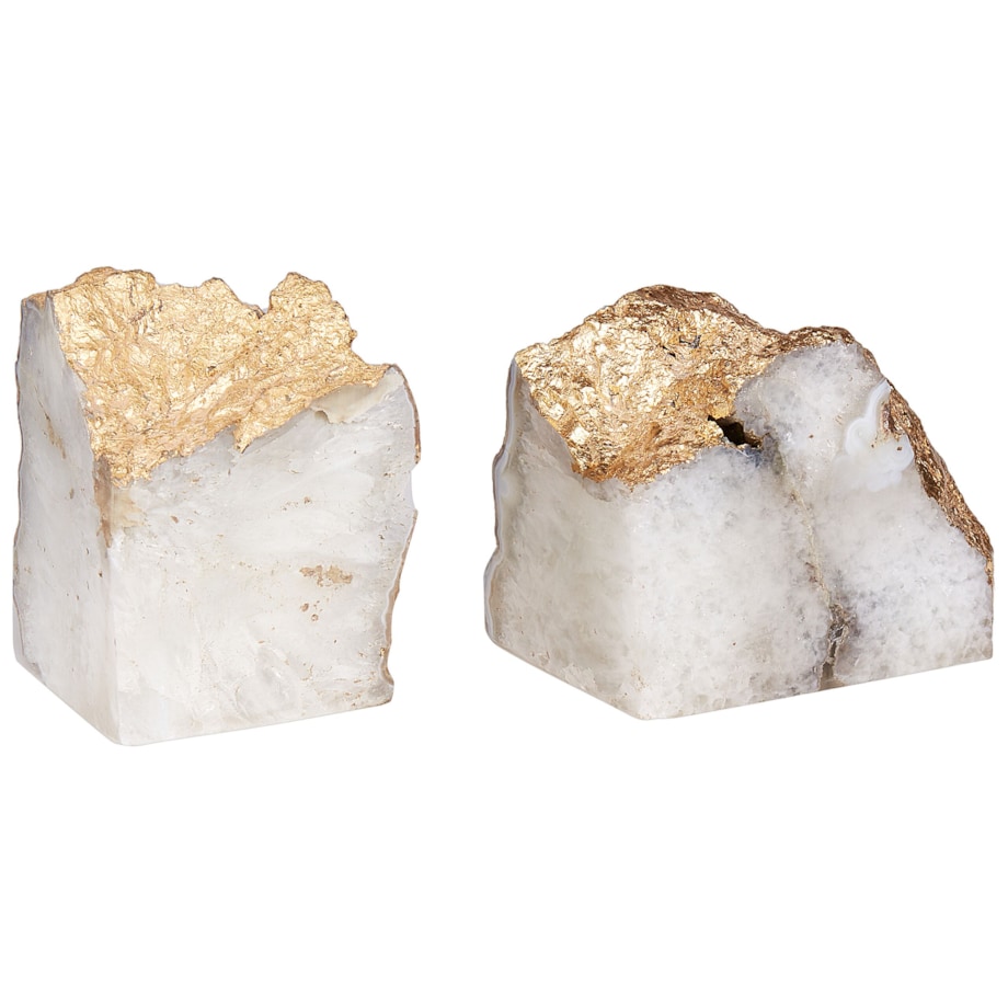 Podpórka do książek PERAMA Agat Biały Zestaw 2