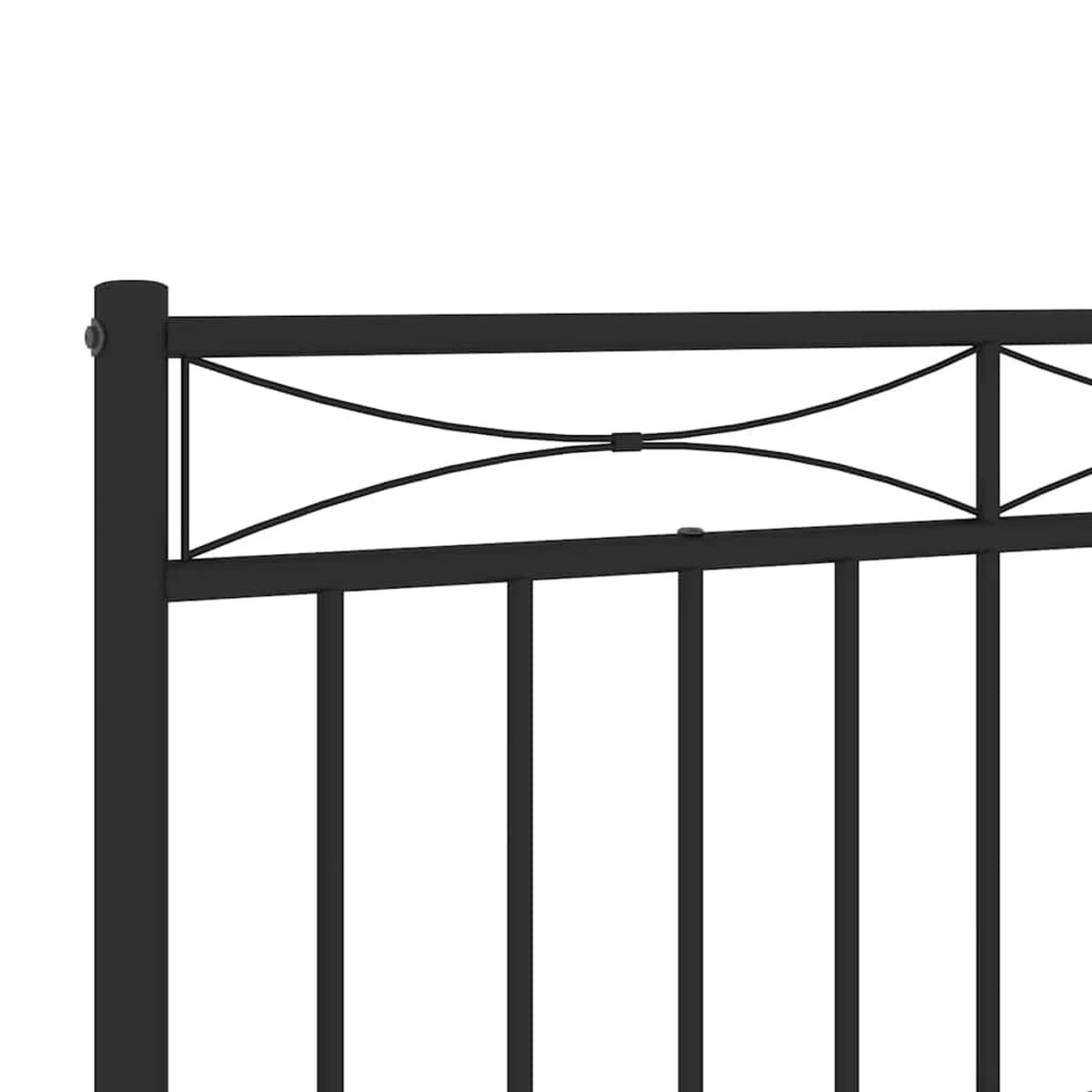 vidaXL Metalowe wymienne wezgłowie, czarne, 180 cm