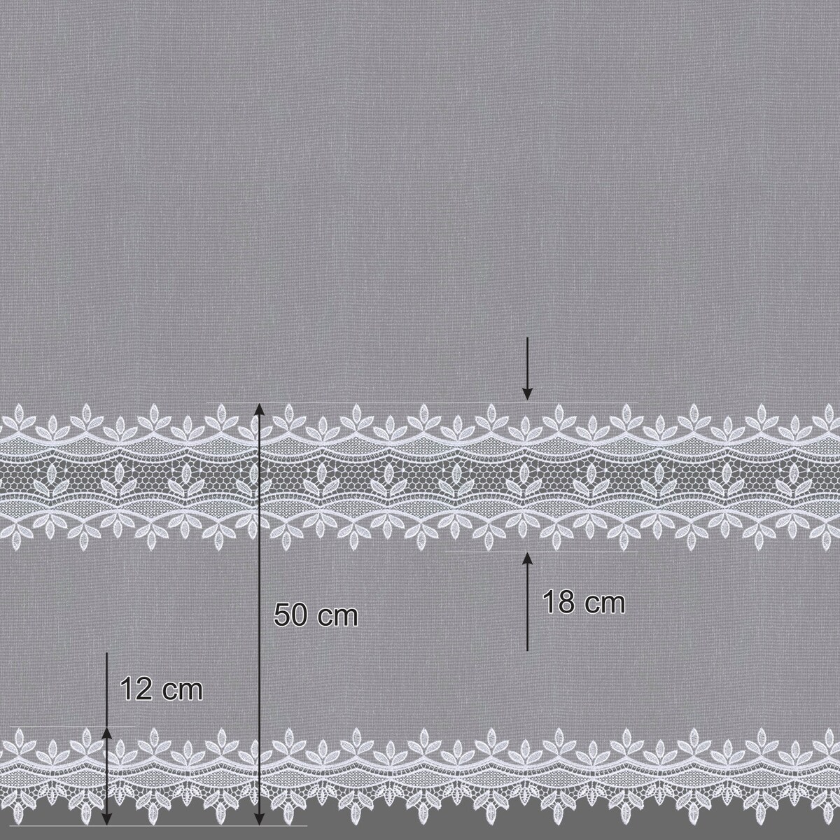 Firana na taśmie 300x245 biały ze wzorem