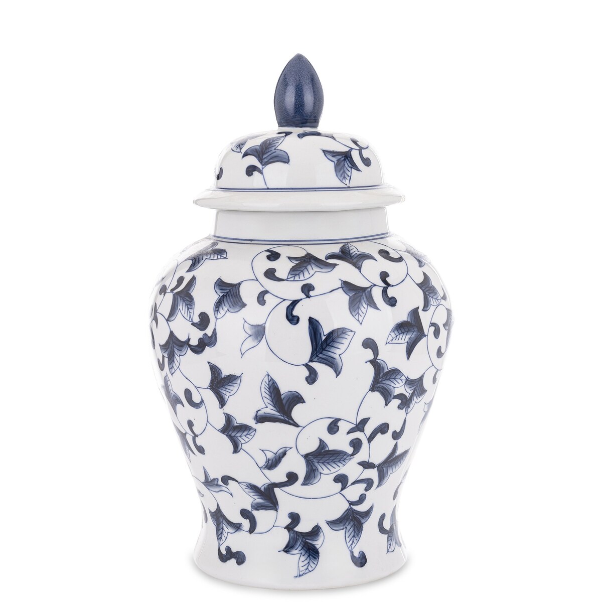 Amfora pojemnik porcelanowy Navy Flowers 36 cm