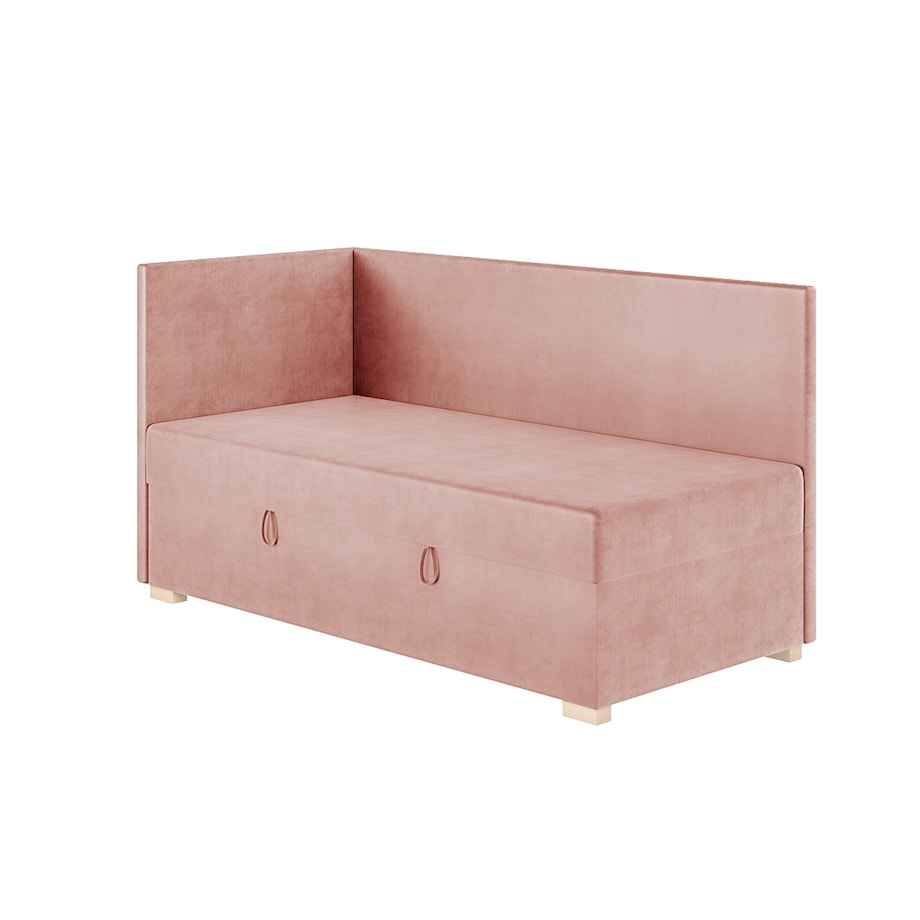 Mesonica Łóżko Flexi, różowe, 90x200, Lewostronne