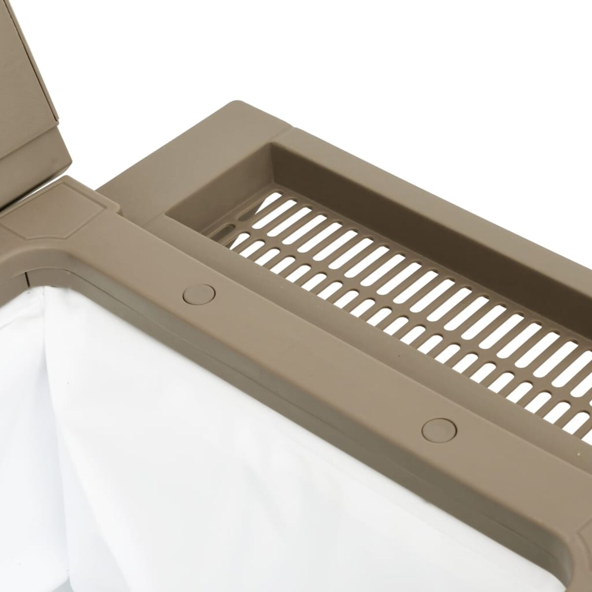 vidaXL Wózek kelnerski 3-w-1, jasnobrązowy, polipropylen