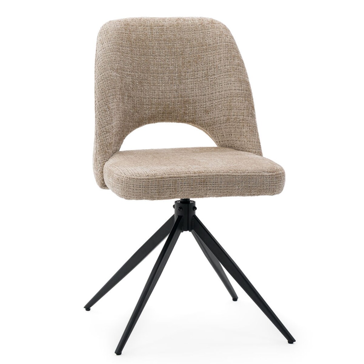 Krzesło obrotowe tapicerowane MILO II ciemny beż do salonu jadalni kuchni