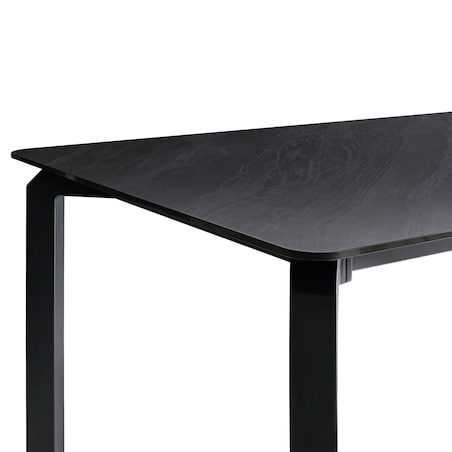 Stół ogrodowy FELETTO 180 cm 90 cm Kamień Czarny marmur