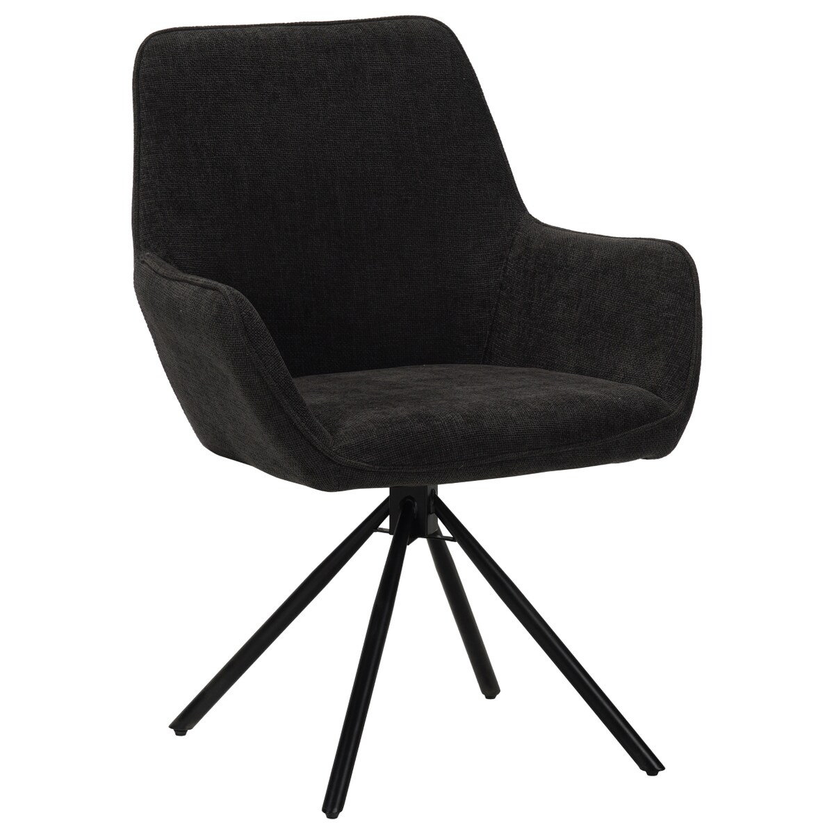 Krzesło tapicerowane nowoczesne wygodne grafitowe pikowane do jadalni salonu