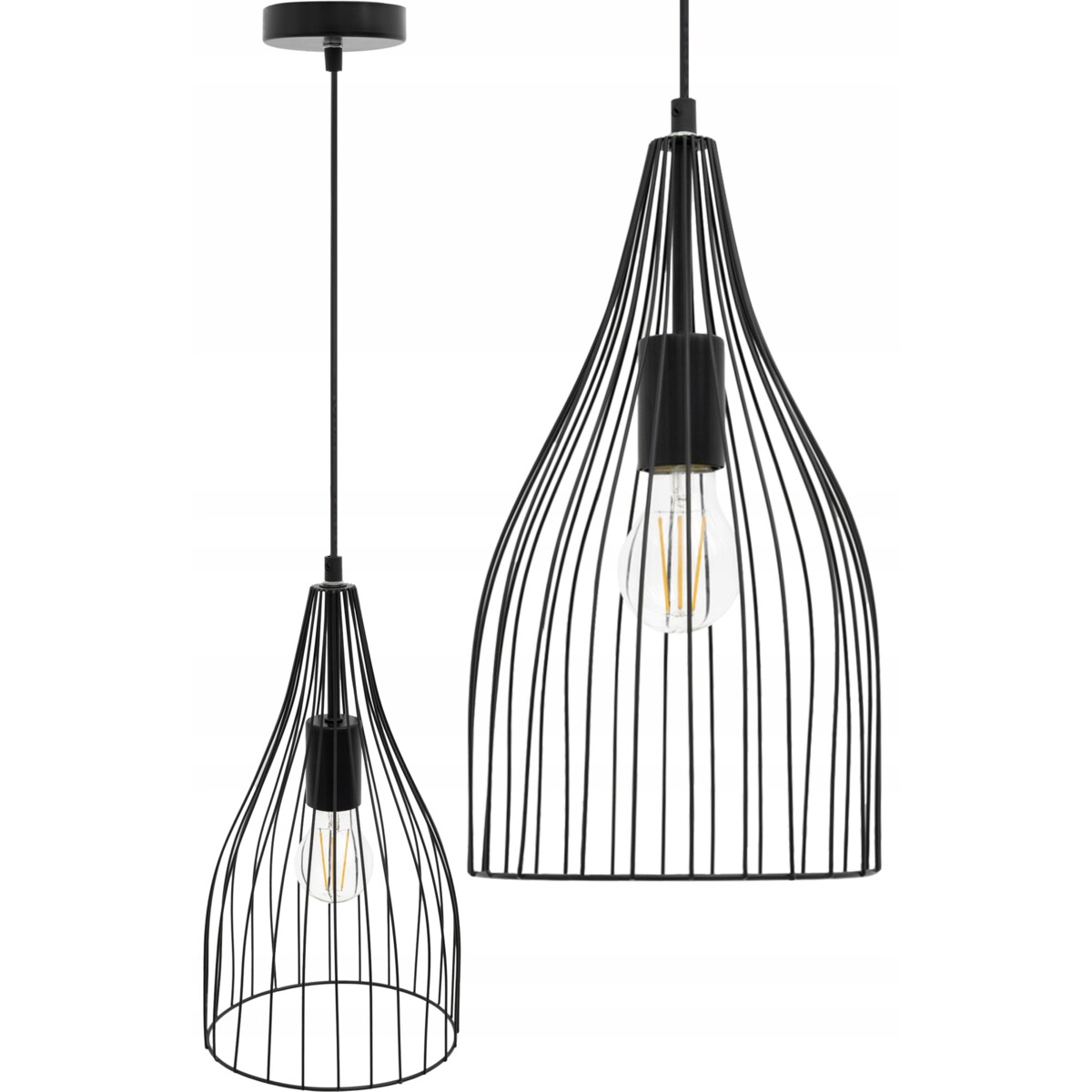 Lampa Sufitowa Wisząca Loft E27 Rimini Retro Black