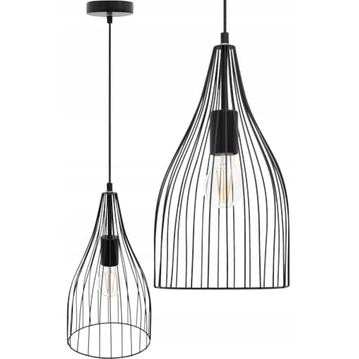 Lampa Sufitowa Wisząca Loft E27 Rimini Retro Black