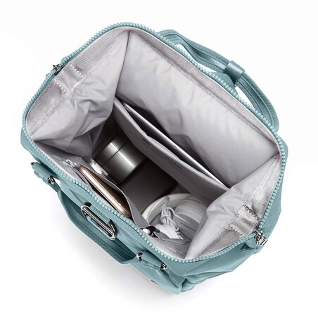 Plecak mini damski antykradzieżowy Pacsafe Citysafe CX Econyl® - miętowy