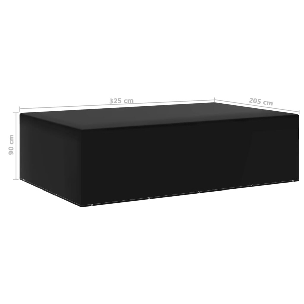 vidaXL Pokrowiec na meble ogrodowe, 12 oczek, 205x325x90 cm