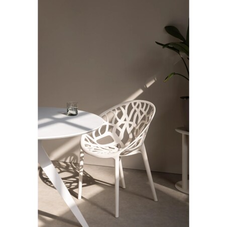 Krzesło z polipropylenu, sztaplowane, Coral, białe