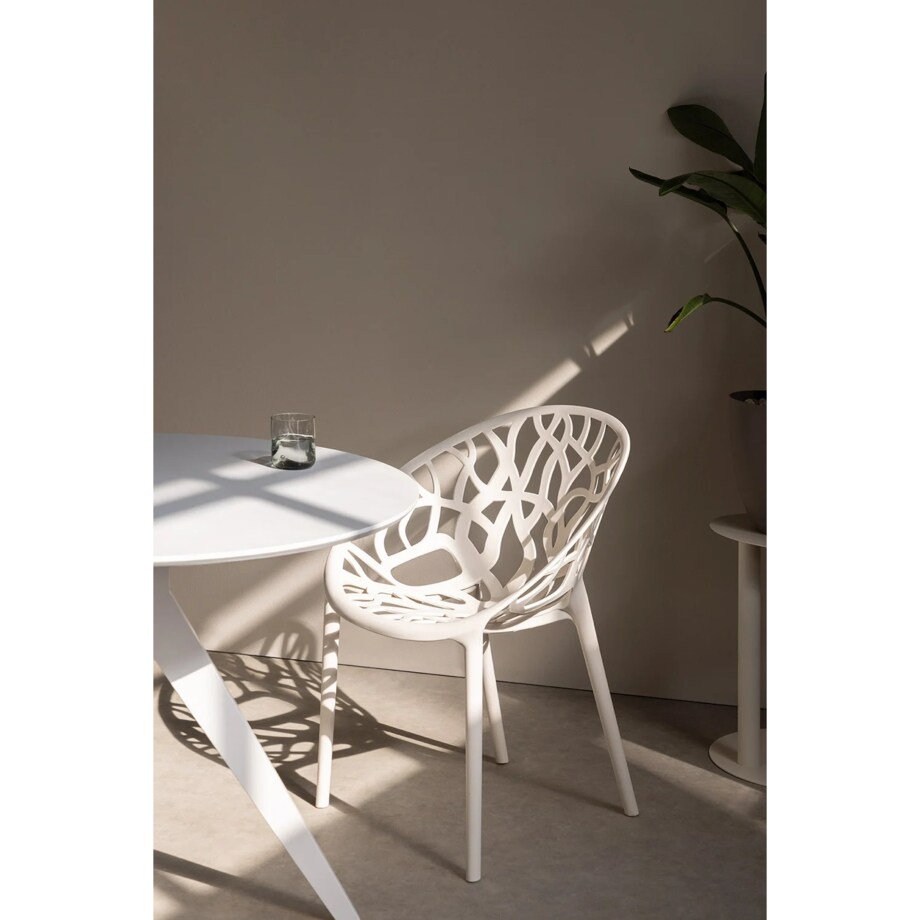 Krzesło z polipropylenu, sztaplowane, Coral, białe