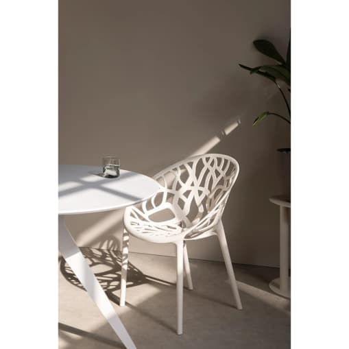 Krzesło z polipropylenu, sztaplowane, Coral, białe