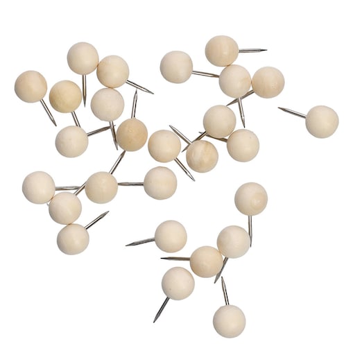 Pinezki drewniane, 25 sztuk, ZELLER