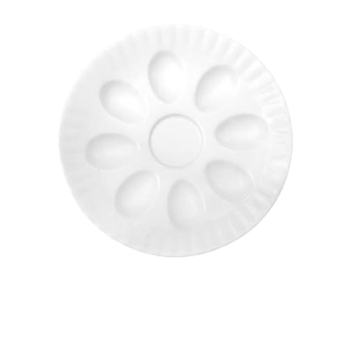 Półmisek okrągły do jaj 21 cm Iwona Biała C000