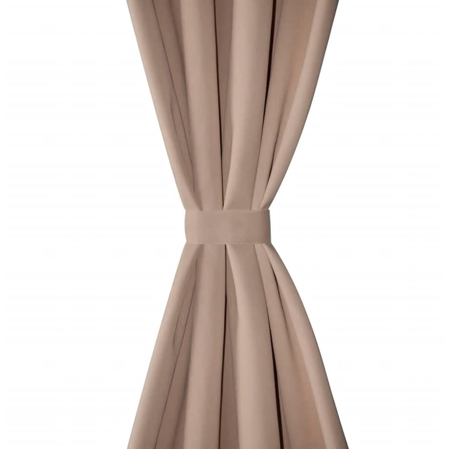 vidaXL Zasłony zaciemniające, kremowe 135x245 cm, 2 sztuki