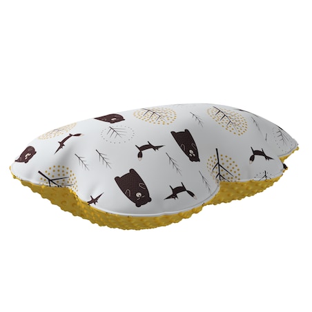 Poduszka Soft Cloud z minky, ecru-brązowy, 55x15x35cm, Magic Collection