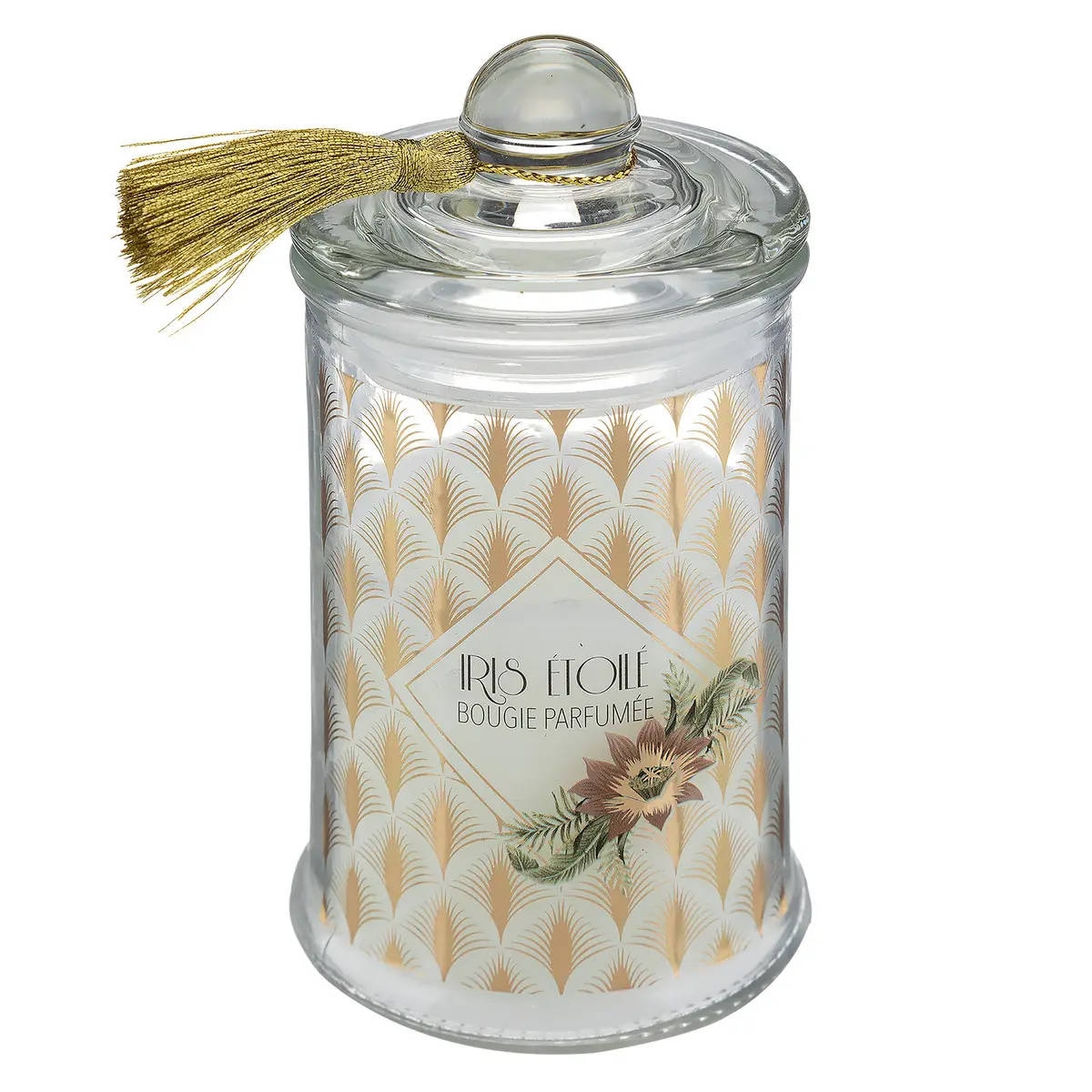 Świeczka zapachowa w słoiku z frędzlem, Ø 6 cm