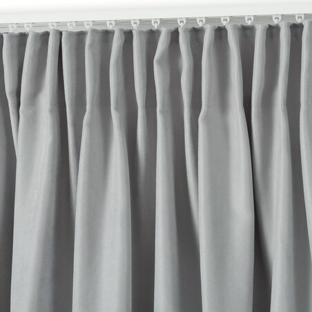 Zasłona na taśmie marszczącej srebrna aksamitna 140 x 280 cm 1 szt. 140x280 srebrny