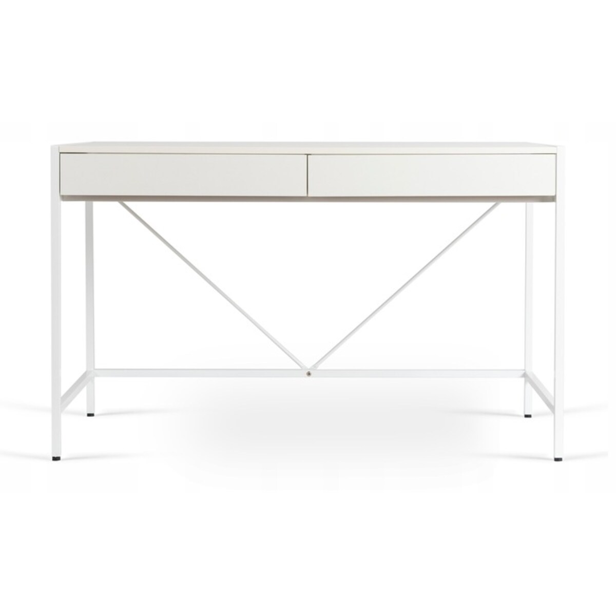 Biurko Toaletka Biała Z Szufladami Biurowe Prostokątne ALLY 123 cm