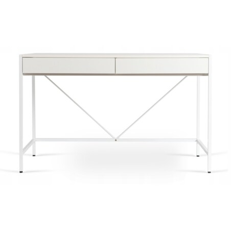 Biurko Toaletka Biała Z Szufladami Biurowe Prostokątne ALLY 123 cm