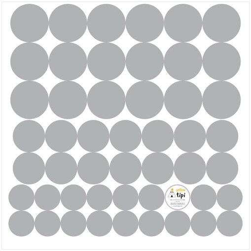 Zestaw naklejek Mini Dots gray tone, 40x40 cm