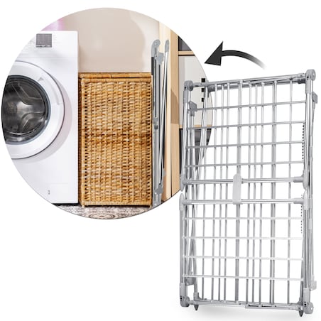 Suszarka na pranie ze stali nierdzewnej stojąca 22m Massido Lina