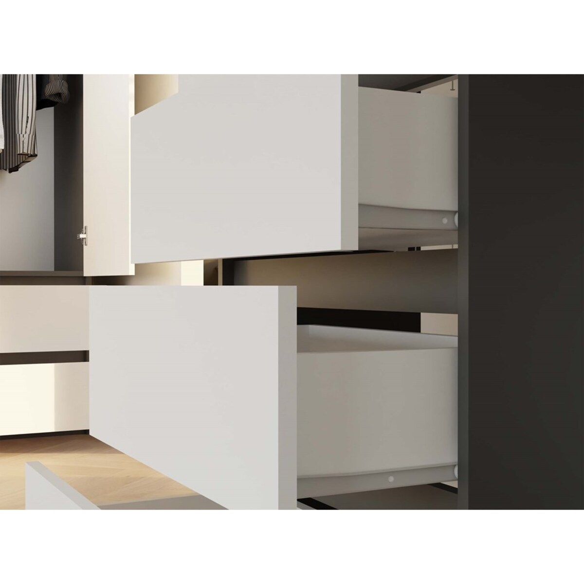 Komoda Malwa M4 ANTRACYT BIAŁY