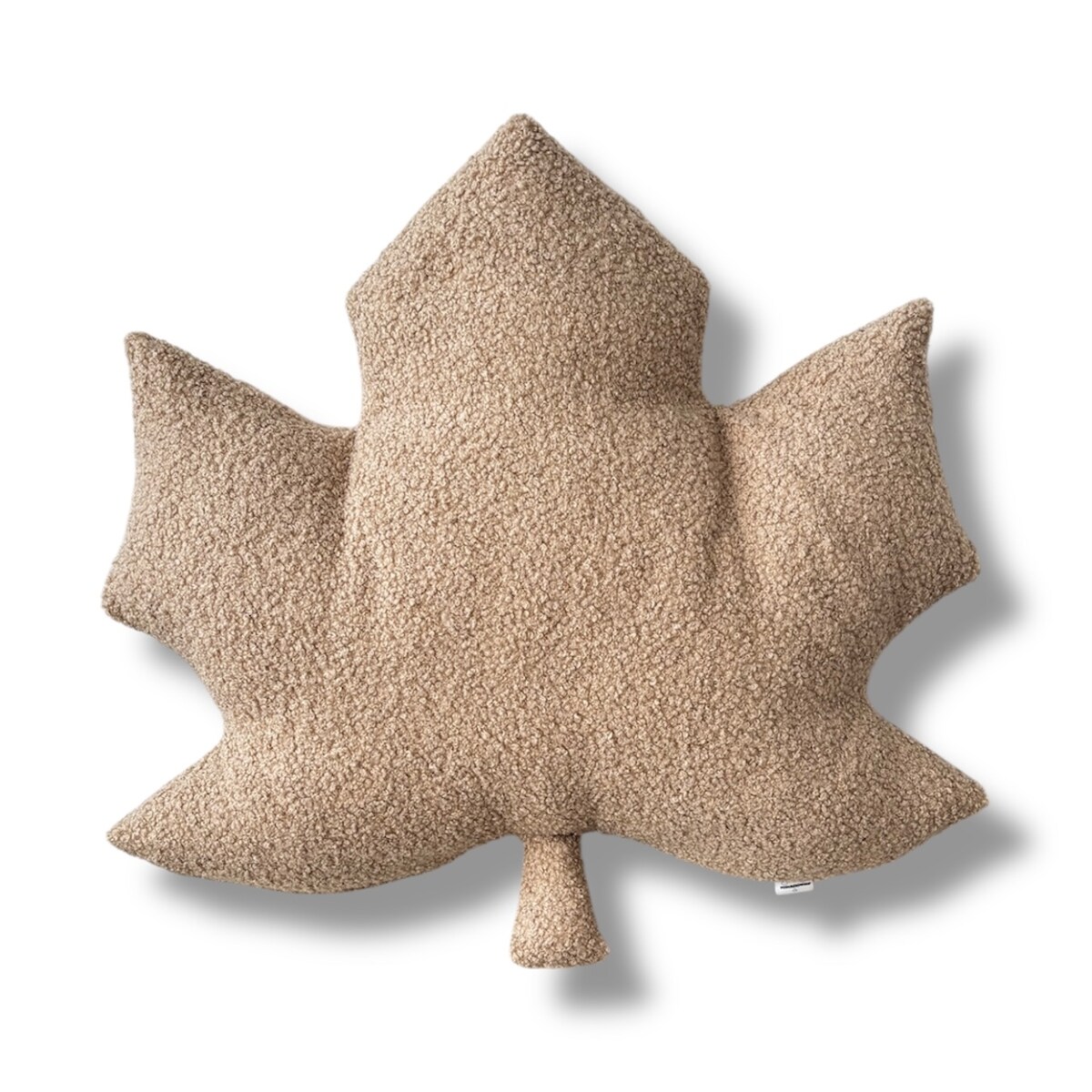 Poduszka jesienna liść Klon beżowy boucle