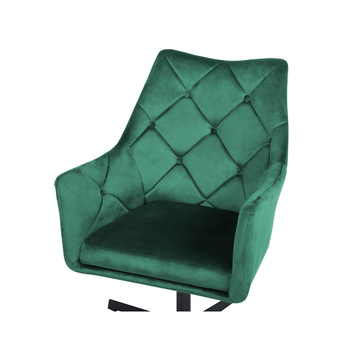 Fotel welurowy zielony VAKSALA