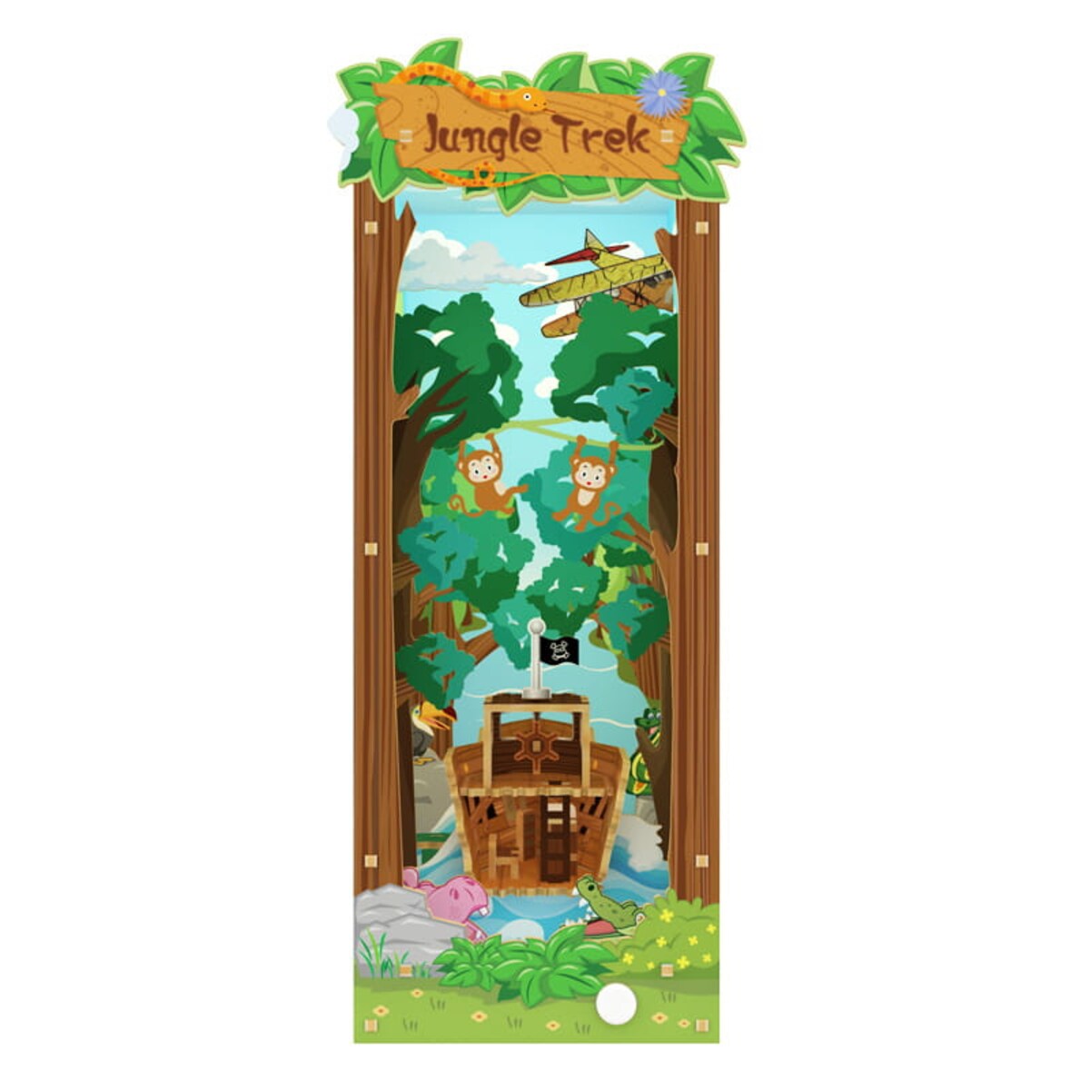 Miniaturowy domek Book Nook - Sekrety dżungli