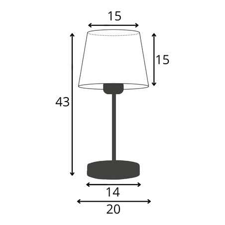 Lampka nocna na biurko lampa biurkowa LED z abażurem stożek BLUES