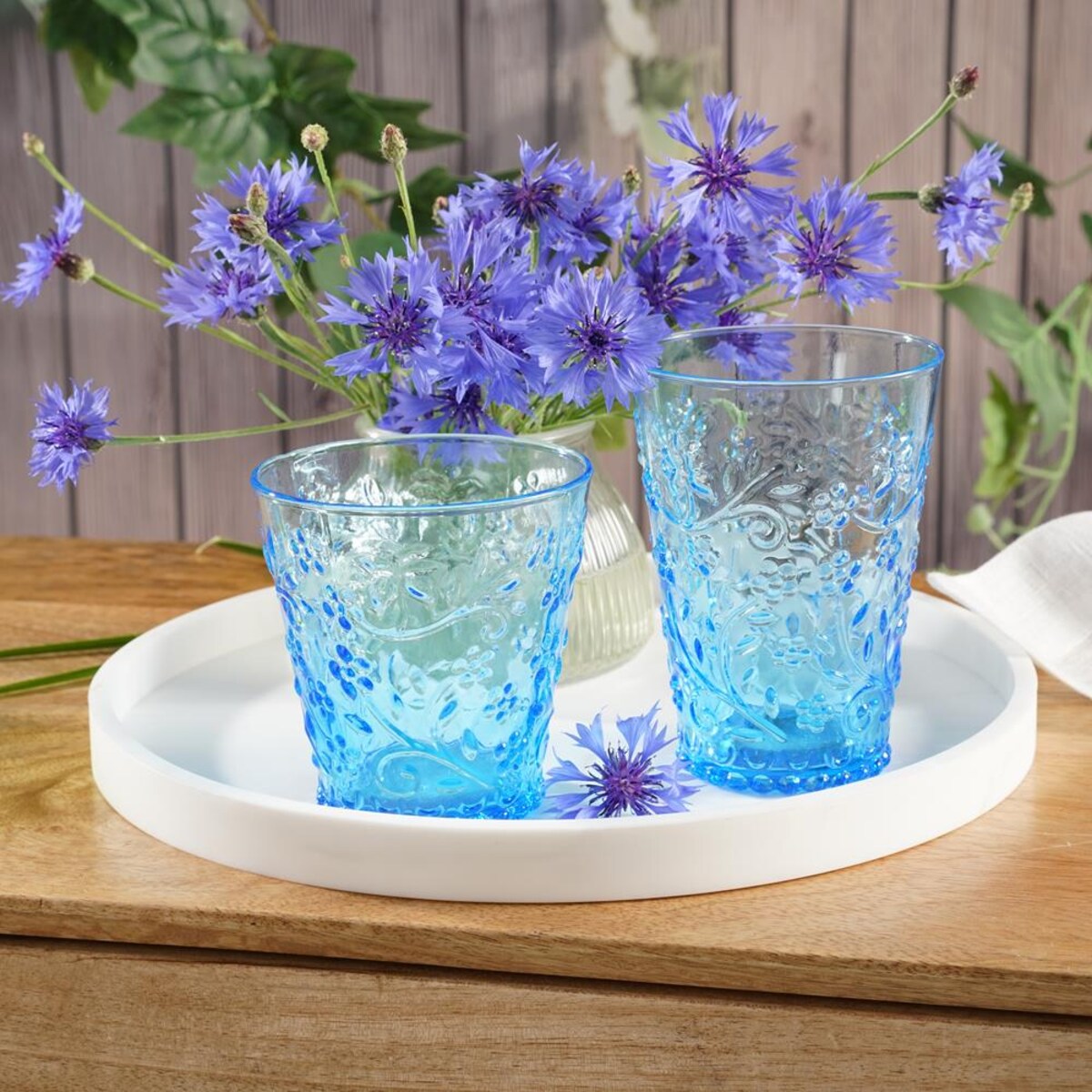 VILLA ITALIA Szklanka wysoka niebieska 320 ml MURIEL