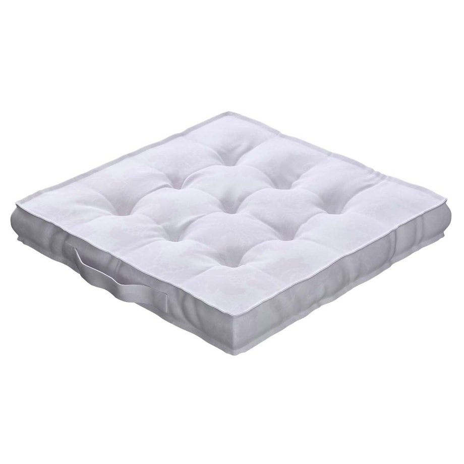 Poduszka na krzesło Kuba, liście akantu na białym tle , 40 x 40 x 6 cm, Damasco