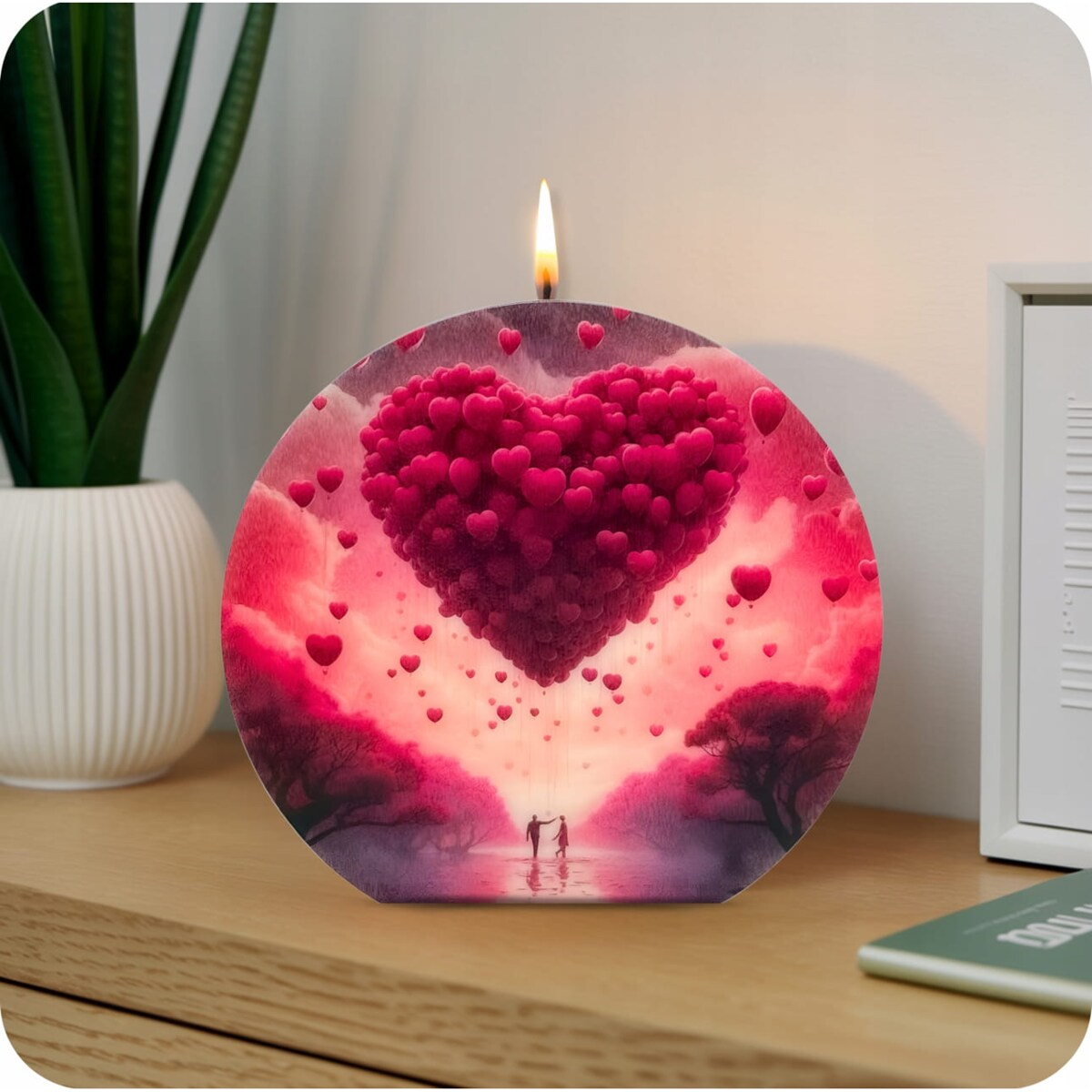 Świeca dekoracyjna na Walentynki – elegancki prezent do wnętrz