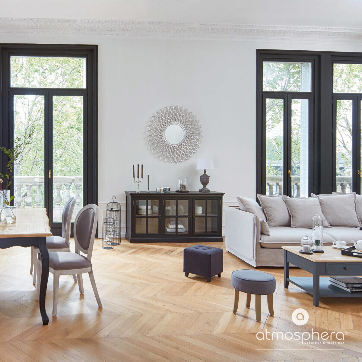 Miękki stołek tapicerowany ADRIEL taboret do toaletki