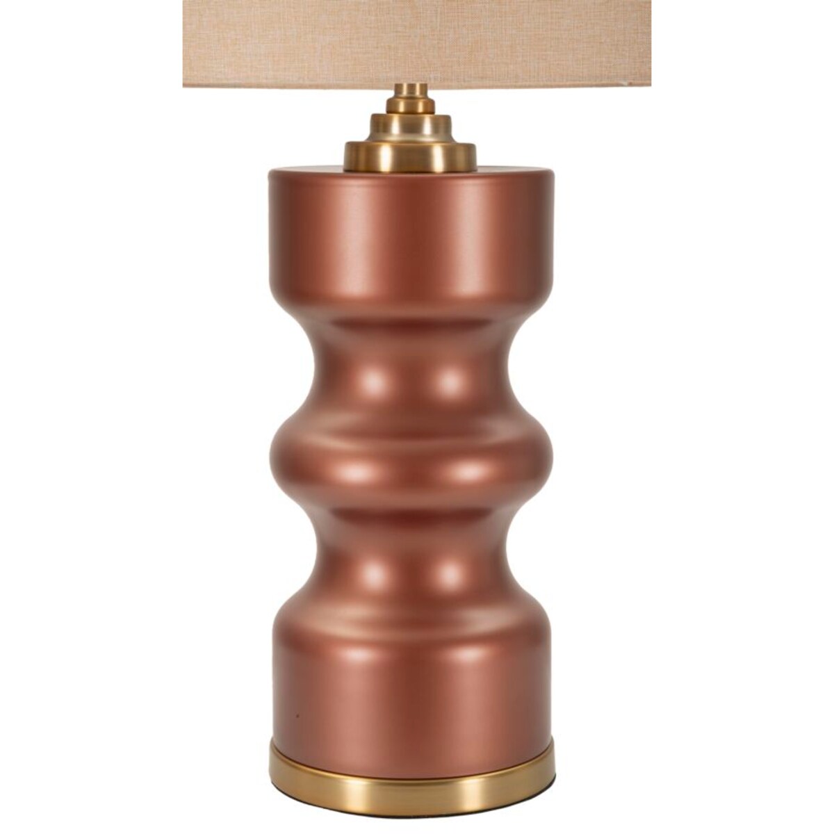 Lampa stołowa Rosenthal - H, kolor brązowy i złoty, szkło i żelazo, 40,5 x 40,5 x 69,5 cm, 1 x E27, styl glamour, do salonu i sypialni, Mauro Ferretti